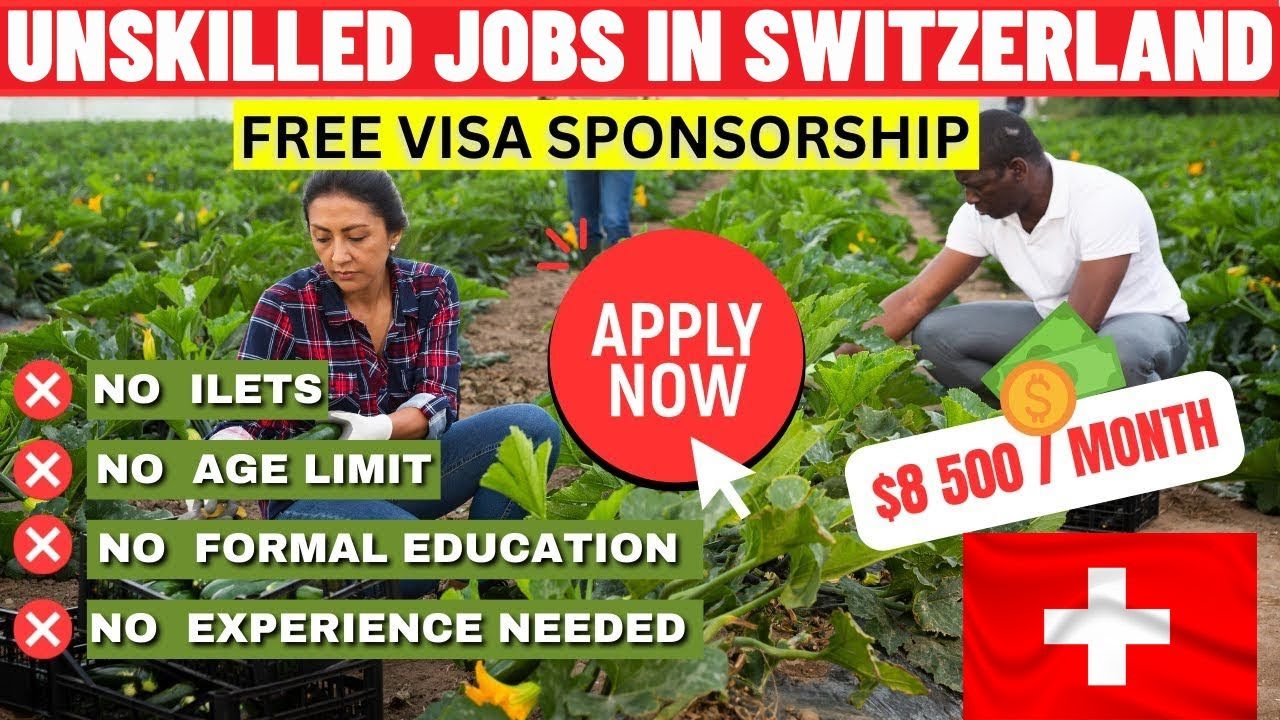 Unskilled Workers Required in Switzerland Free Visa Sponsorship 2024