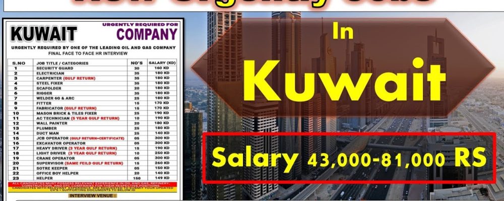 Office Staff Jobs in Kuwait With Visa Scholarship 2024